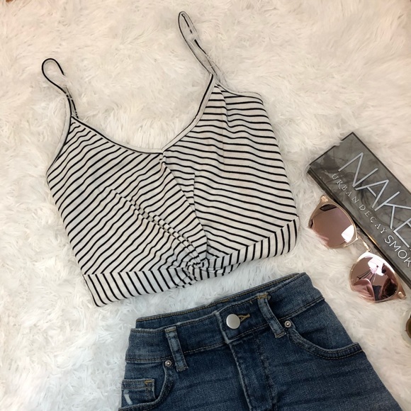 Primark Tops - Striped Crop Tank Top